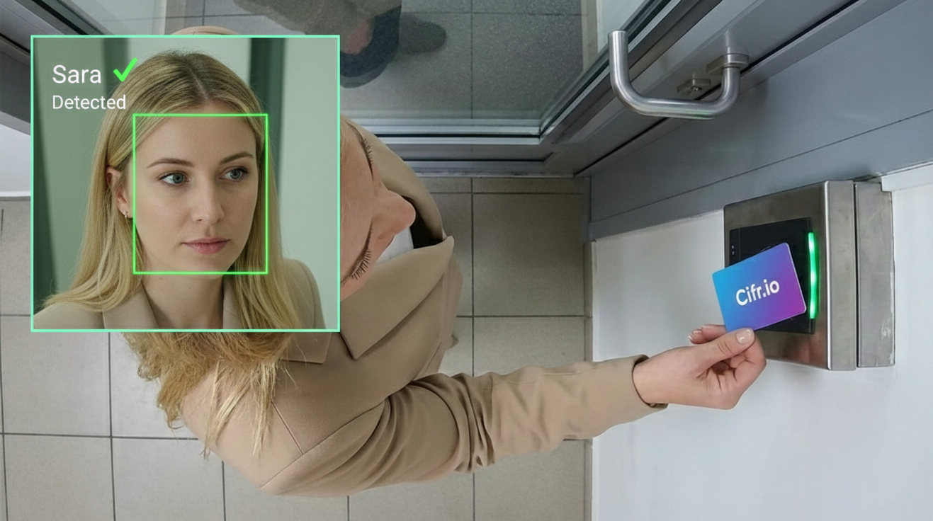 Face detection running as a second authentication factor